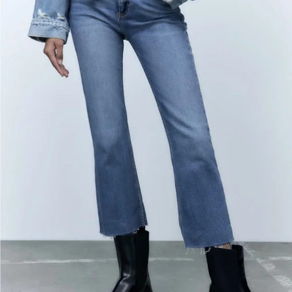 Zara cropped flare size 4 NWT - Picture 2 of 5